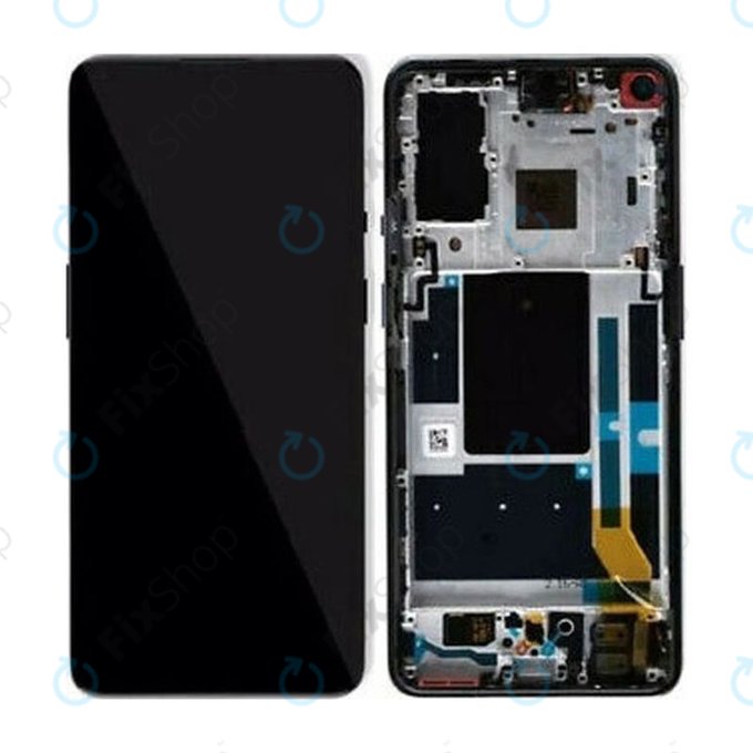 OnePlus 9 - LCD Kijelző + Érintőüveg + Keret (Astral Black) OLED