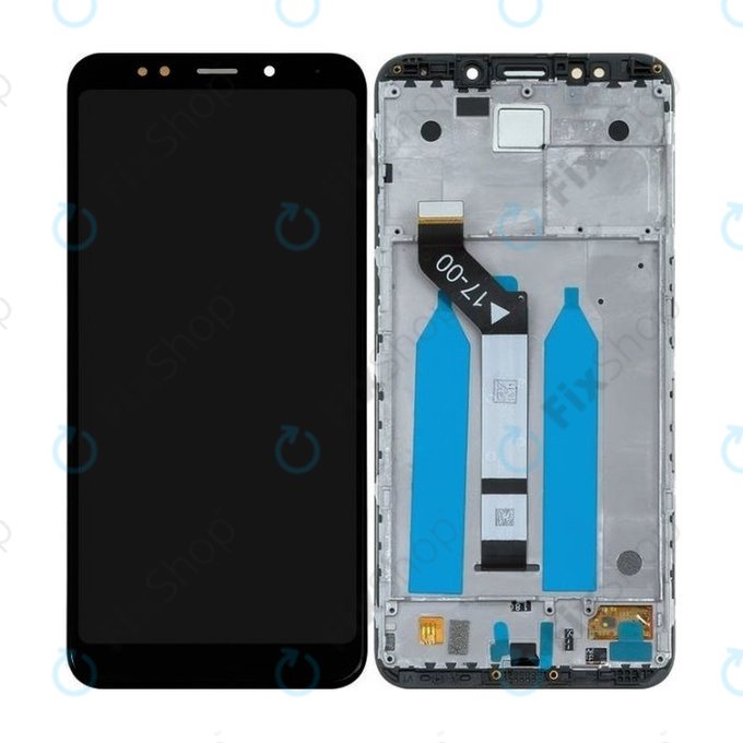Xiaomi Redmi 5 Plus (Redmi Note 5) - LCD Kijelző + Érintőüveg + Keret (Black) - 560610032033 Genuine Service Pack