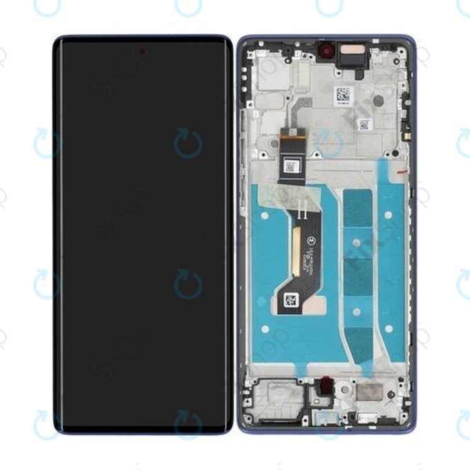 Motorola Moto G85 5G - LCD Kijelző + Érintőüveg + Keret (Cobalt Blue) - 5D68C24856 Genuine Service Pack