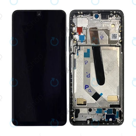Xiaomi Mi 11i M2012K11G - LCD Kijelző + Érintőüveg + Keret (Black) TFT