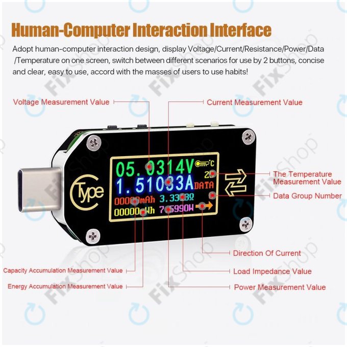 Joy-it JT-TC66C - Többfunkciós Multiméter (USB-C)