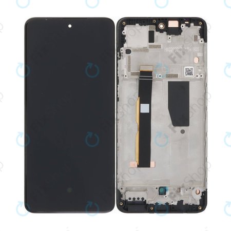 Motorola Moto G84 XT2347 - LCD Kijelző + Érintőüveg + Keret (Black) TFT