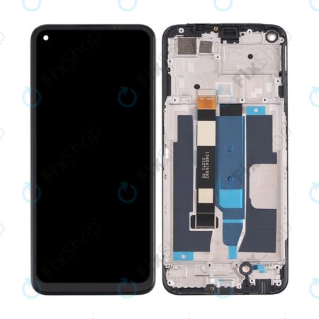 Realme 8 5G RMX3241 - LCD Kijelző + Érintőüveg + Keret (Supersonic Black) TFT