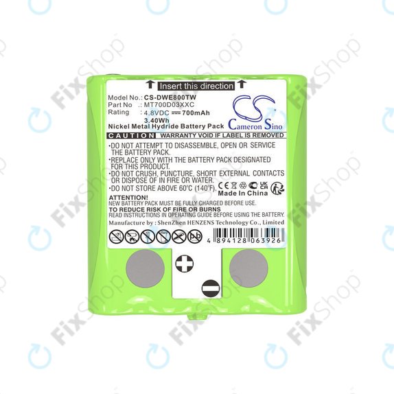 Akkumulátor Detewe Outdoor Pmr a Simvalley, 700mAh, Ni-MH, 4.8V, MT700D03XXC, HQ