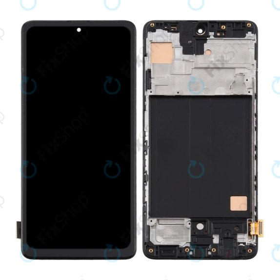 Samsung Galaxy A51 A515F - LCD Kijelző + Érintőüveg + Keret TFT