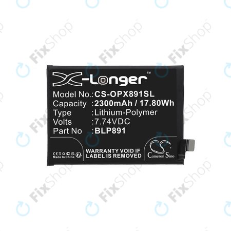 Oppo A52, A72, A92, Find X5 - Akkumulátor BLP891 2300mAh HQ