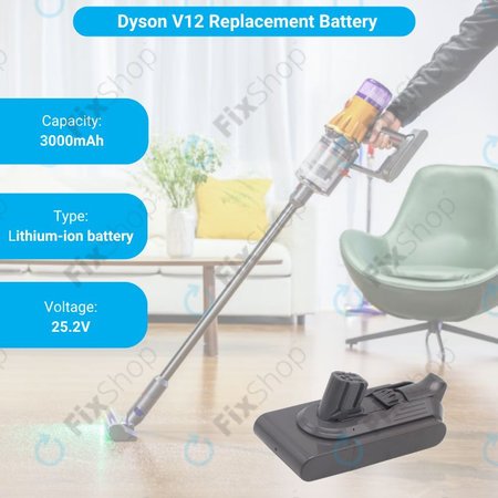 Dyson V12 - Akkumulátor 965470-01 Li-Ion 25.2V 3000mAh