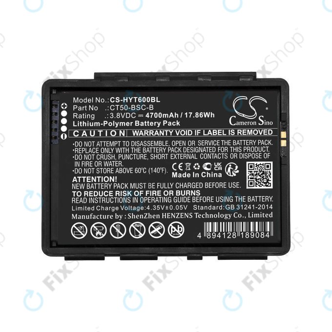 Akkumulátor Honeywell CT50, Dolphin CT60, 4700mAh, Li-Pol, 3.8V, CT50-BSC-B, HQ
