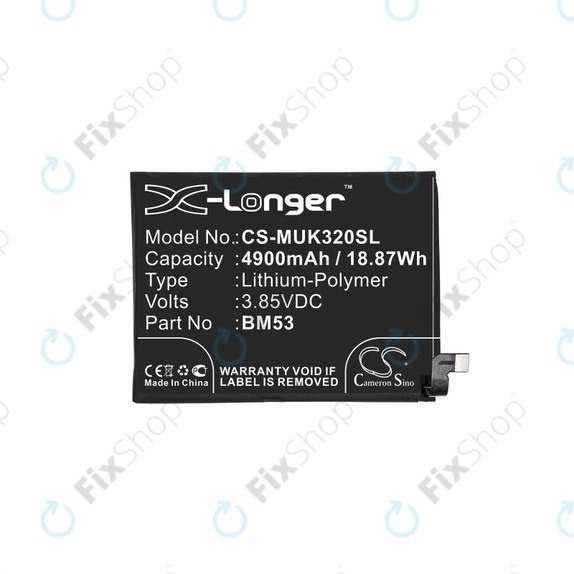 Xiaomi Mi 10T 5G, Mi 10T Pro 5G - Akkumulátor BM53 4900mAh HQ