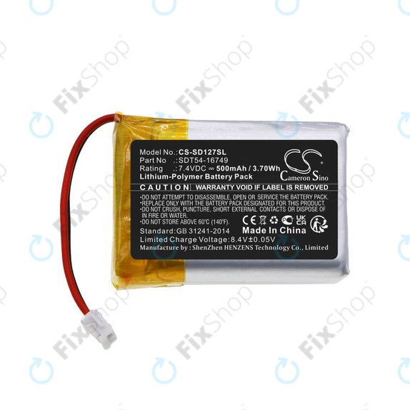 Akkumulátor Sportdog Sd-1275/875, 500mAh, Li-Pol, 7.4V, SDT54-16749, HQ