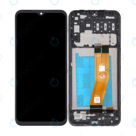 Samsung Galaxy A14 A145R - LCD Kijelző + Érintőüveg + Keret (Black) TFT