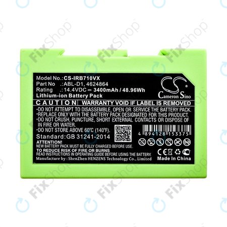 iRobot Roomba e-series, i-series - Akkumulátor ABL-D1, 4624864, ABL-D2 Li-Ion 14.4V 3400mAh HQ