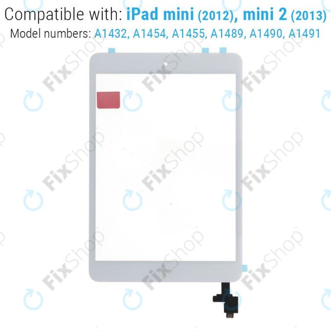 Apple iPad Mini, Mini 2 - Érintőüveg (White)