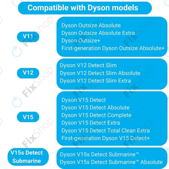 Dyson V11, V12, V15, V15s Detect Submarine - Slim Fluffy Főkefe (Puha Henger)
