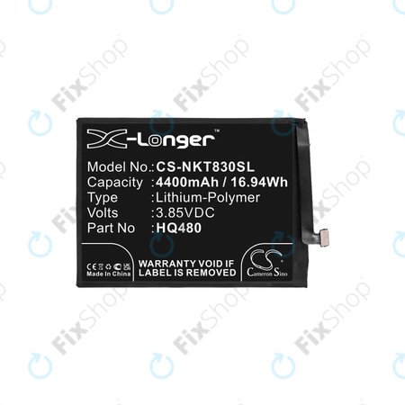 Akkumulátor Nokia 8.3 2020 5G, 4400mAh, Li-Pol, 3.85V, HQ480, HQ