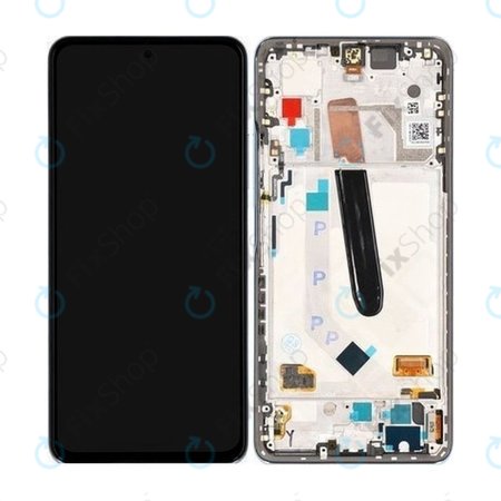 Xiaomi Poco F3 - LCD Kijelző + Érintőüveg + Keret (Blue) - 560004K11A00 Genuine Service Pack