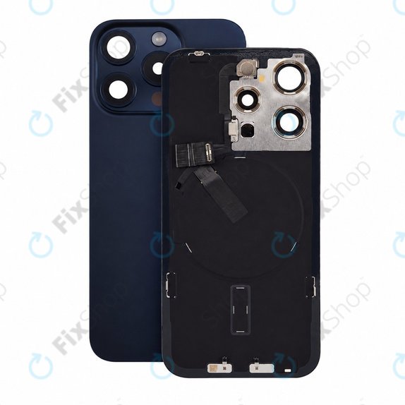 Hátsó ház üveg iPhone 15 Pro készülékhez, Blue Titanium, Pulled A