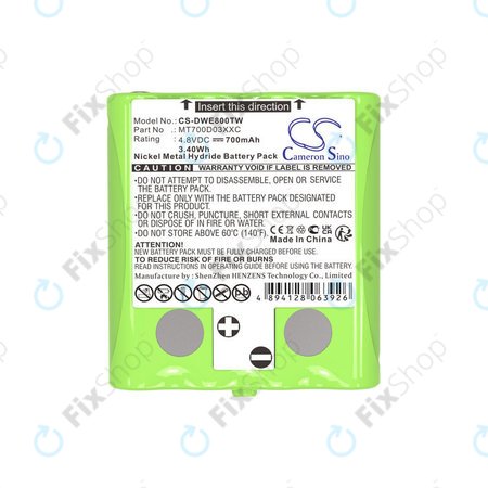 Akkumulátor Detewe Outdoor Pmr a Simvalley, 700mAh, Ni-MH, 4.8V, MT700D03XXC, HQ