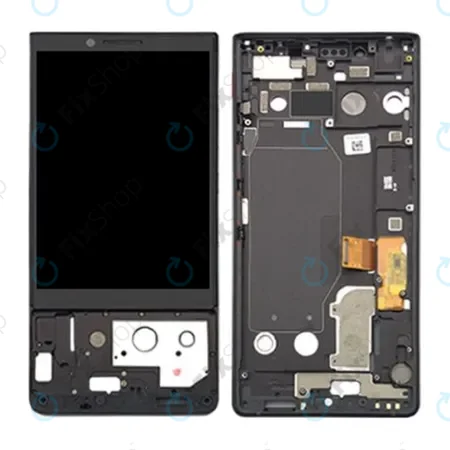 Blackberry Key2 - LCD Kijelző + Érintőüveg + Keret (Black) TFT