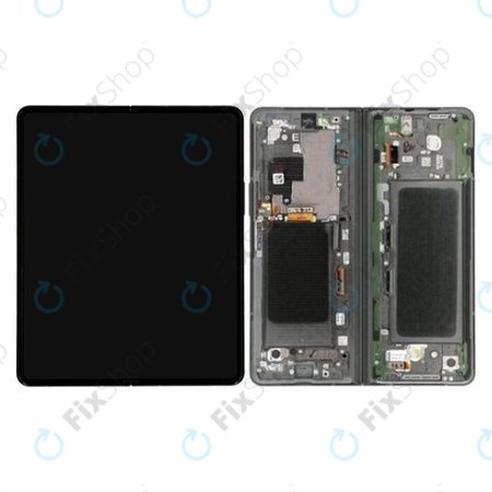 Samsung Galaxy Z Fold 3 F926B - LCD Kijelző + Érintőüveg + Keret (Phantom Green) - GH82-26283B Genuine Service Pack