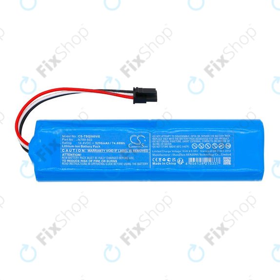 Akkumulátor Tesla Robostar iQ500, iQ600, 5200mAh, Li-Ion, 14.4V, N789-603, HQ