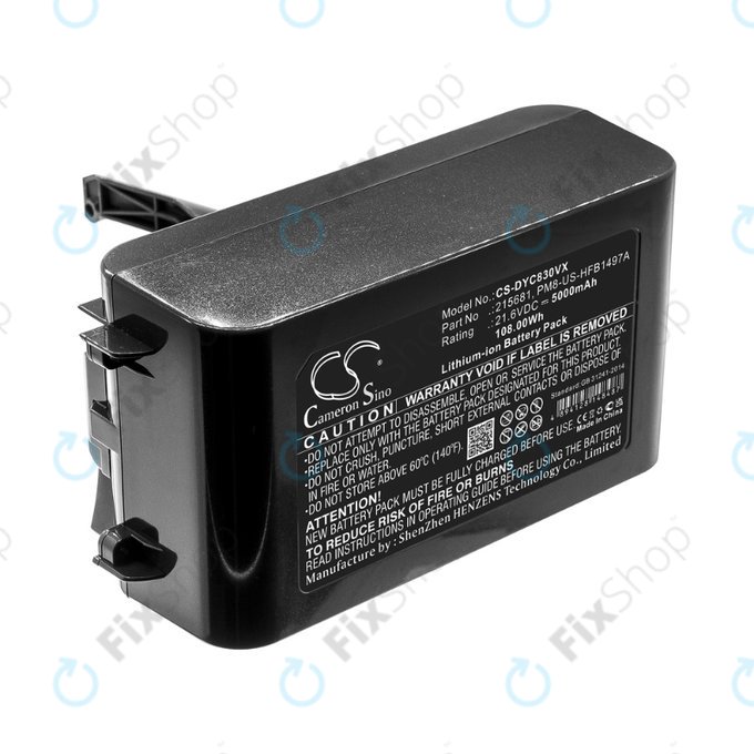 Dyson V8 - Akkumulátor 215681, PM8-US-HFB1497A Li-Ion 21.6V 5000mAh HQ