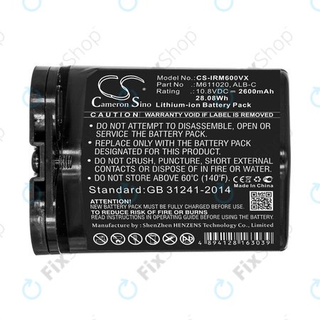 iRobot Braava jet m6 - Akkumulátor ALB-C, M611020 Li-Ion 10.8V 2600mAh HQ