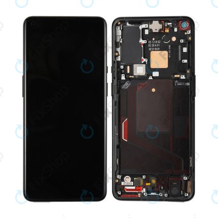 OnePlus 9 Pro - LCD Kijelző + Érintőüveg + Keret (Black) OLED
