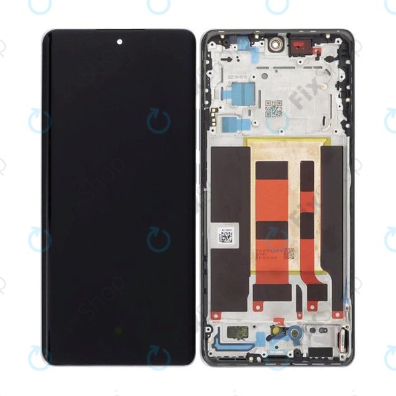 Oppo Reno 10 CPH2531 - LCD Kijelző + Érintőüveg + Keret (Silvery Grey) OLED