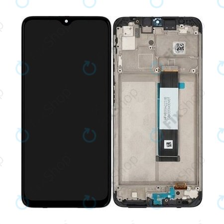 Xiaomi Redmi 9T - LCD Kijelző + Érintőüveg + Keret (Carbon Gray) - 560001J19S00 Genuine Service Pack
