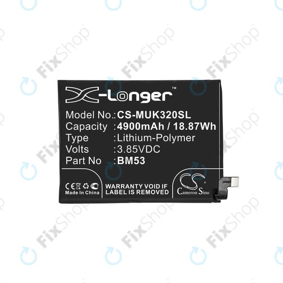 Xiaomi Mi 10T 5G, Mi 10T Pro 5G - Akkumulátor BM53 4900mAh HQ