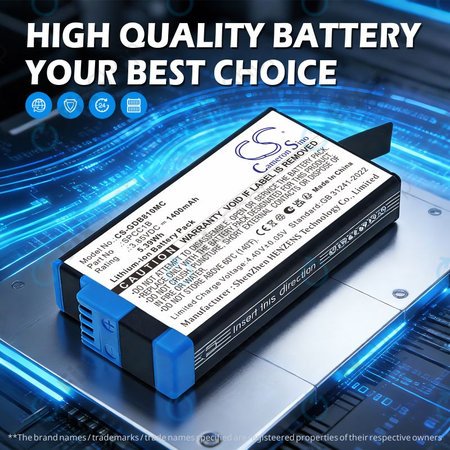 Akkumulátor GoPro Max, Max 360, Acbat-001, 1400mAh, Li-Ion, 3.85V, SPCC1B, HQ