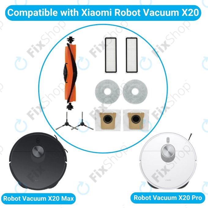 Xiaomi Robot Vacuum X20 Max, X20 Pro - Komplett kiegészítő készlet