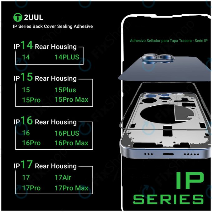 Hátlapi üveg tömítő ragasztó, iPhone 16 Plus, 2UUL BA16PS