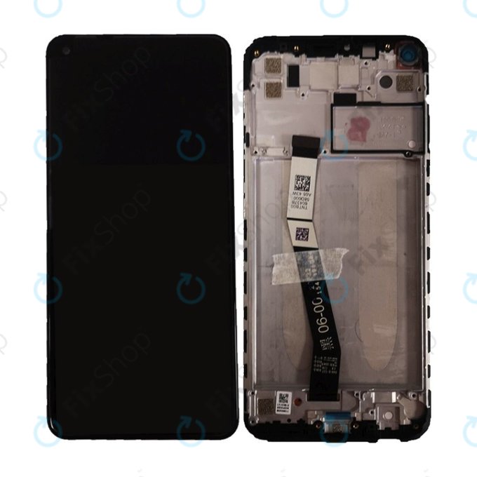 Xiaomi Redmi Note 9 - LCD Kijelző + Érintőüveg + Keret (Midnight Grey) - 560003J15S00, 560009J15S00 Genuine Service Pack