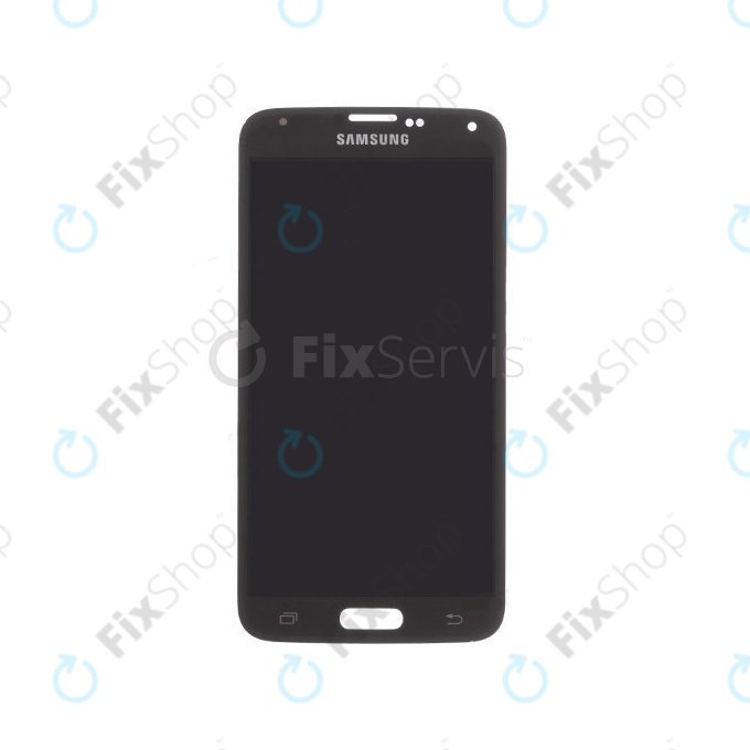 Samsung Galaxy S5 Mini G800F - LCD Kijelző + Érintőüveg (Charcoal Black) - GH97-16147A Genuine Service Pack