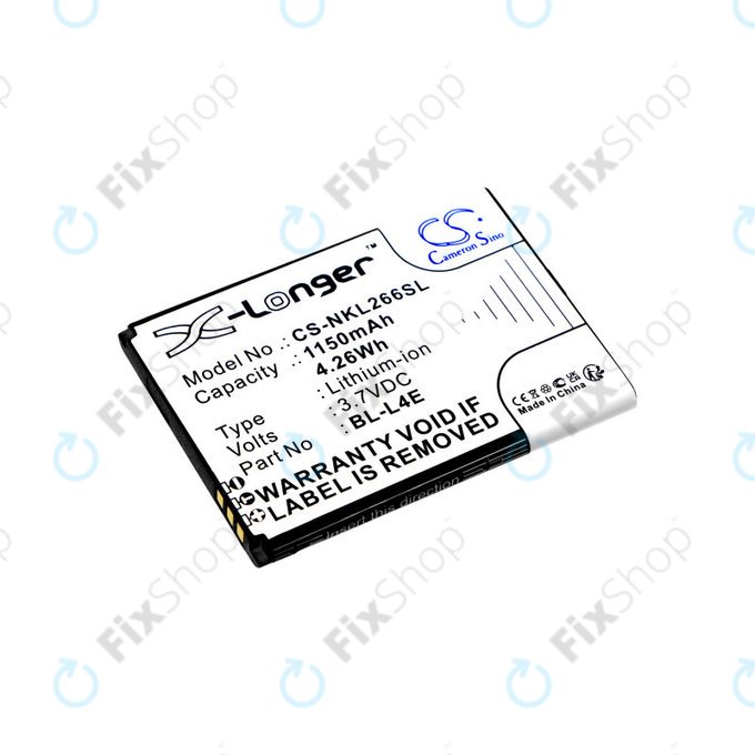 Akkumulátor Nokia 2660 Flip 4G, 1150mAh, Li-Ion, 3.7V, BL-L4E, HQ