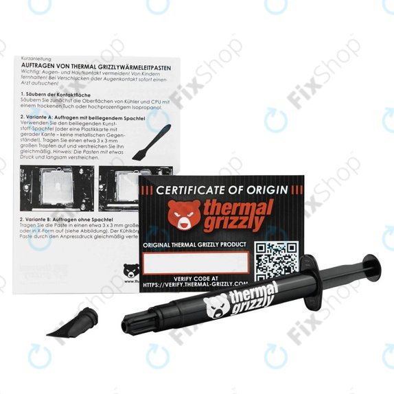 Hővezető paszta 1,5ml/5,55g, Thermal Grizzly Kryonaut