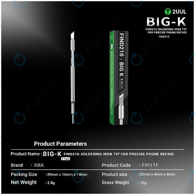 Forrasztóhegy, kés típusú (K), 2UUL C210