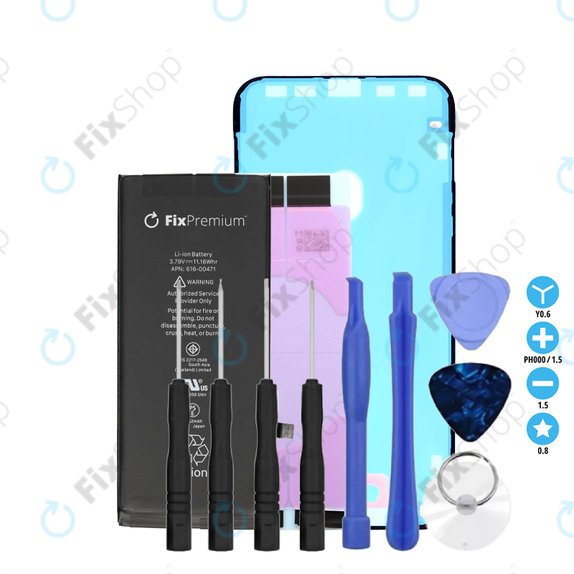 Akkumulátor iPhone XR, 2942mAh, Ragasztó (Adhesive), Szerszámok, FixPremium
