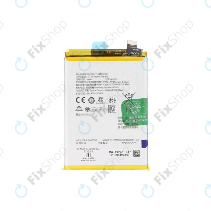 Oppo Reno 7 5G, Find X3 Neo, Find X5 Lite - Akkumulátor BLP855 4500mAh