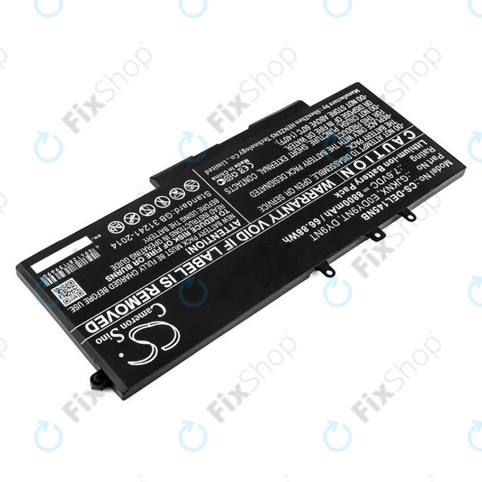 Akkumulátor Dell Latitude 14 5490, Latitude 14 5491, 8800mAh, Li-Ion, 7.6V, 00JWGP, HQ