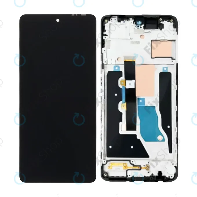 Infinix Note 30 Pro - LCD Kijelző + Érintőüveg + Keret (Magic Black) TFT