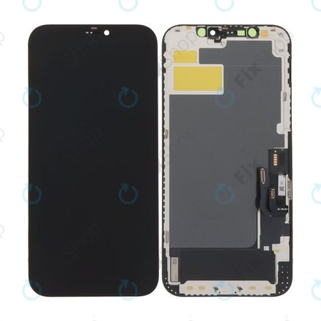 Kijelző Soft OLED iPhone 12, 12 Pro - Érintőüveg + Keret, DIAGNOSTIC
