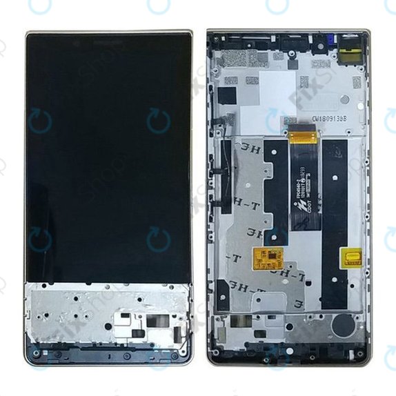 Blackberry Key2 LE - LCD Kijelző + Érintőüveg + Keret (Black) TFT