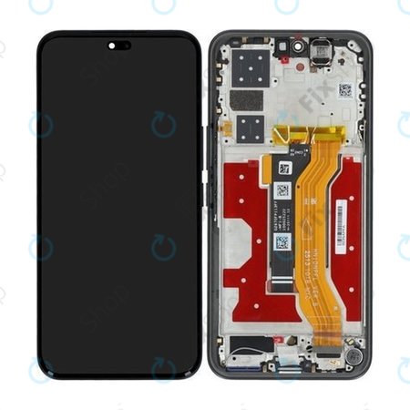 Honor 400 Pro - LCD Kijelző + Érintőüveg + Keret (Midnight Black) - 0235APFA Genuine Service Pack