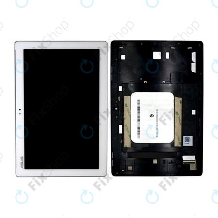 Asus ZenPad 10 Z300C, Z300CT, Z300CX, ZD300C - LCD Kijelző + Érintőüveg + Keret (White)