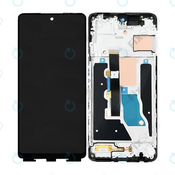 Infinix Note 30 VIP - LCD Kijelző + Érintőüveg + Keret (Magic Black) TFT