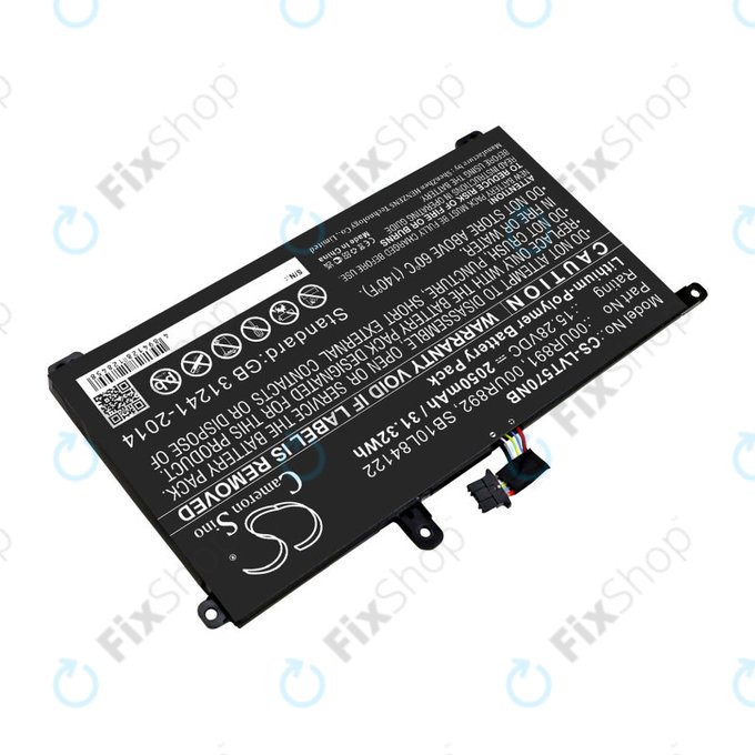 Akkumulátor Lenovo ThinkPad P51s, P52s, T570, T580, 2050mAh, Li-Pol, 15.28V, 00UR891, HQ