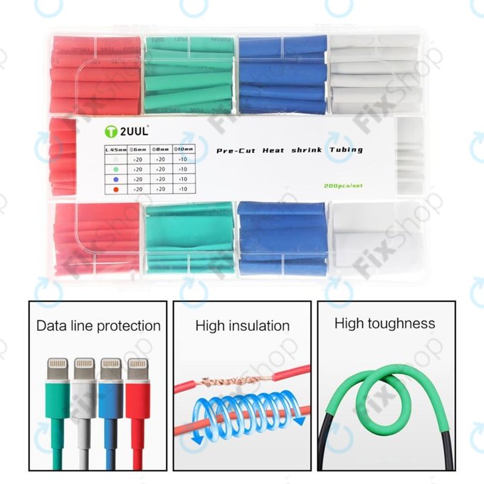 2UUL - Pre-Cut Heat Shrink Tubing Set (200db)
